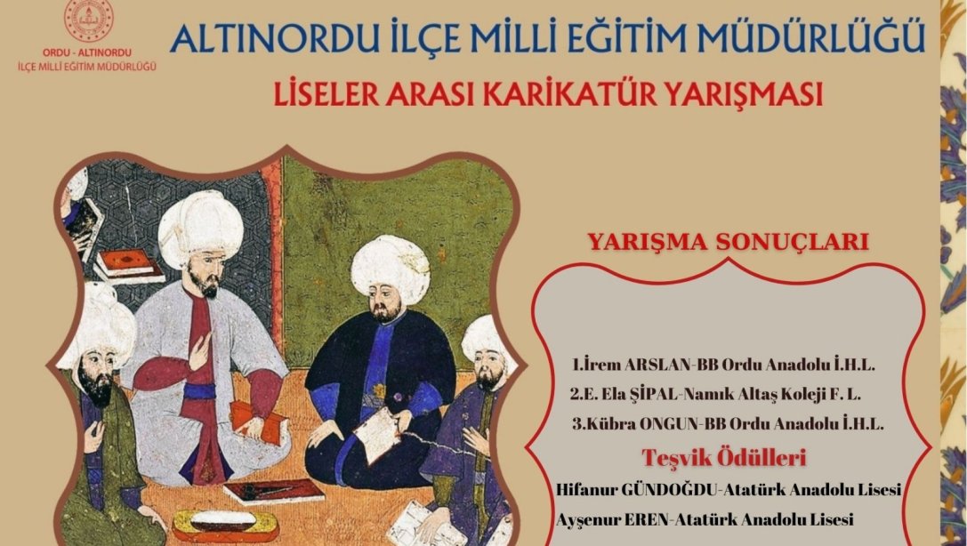 Lise Öğrencileri İçin Düzenlediğimiz Karikatür Yarışmamız Sonuçlandı